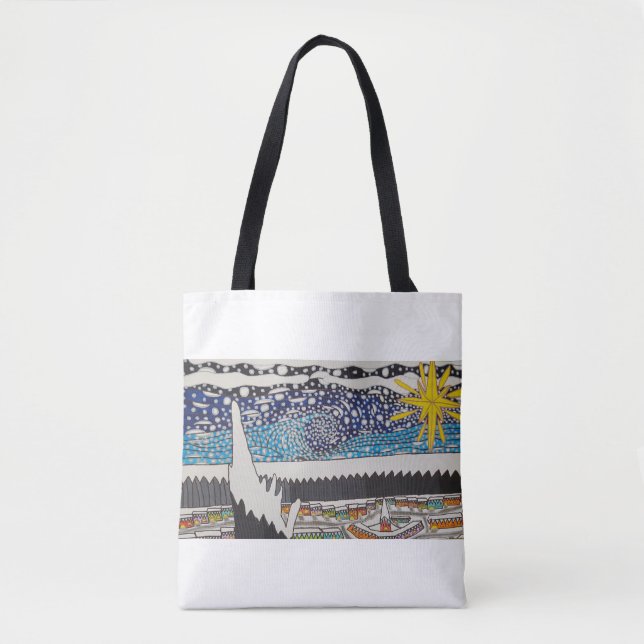Tote Bag Nuits fourre-tout de Milou (Devant)