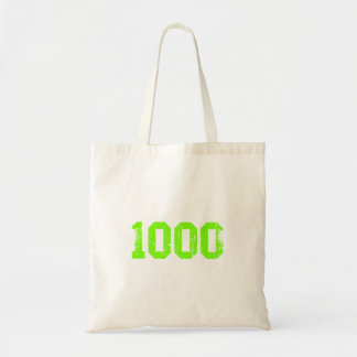 Tote Bag Numéro Chanceux 1000 Vert Vintage Sport Joueur Fan