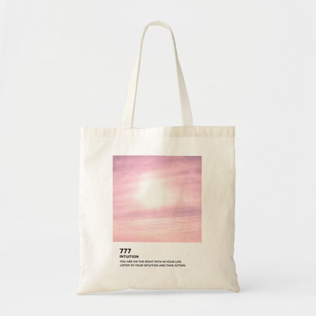 Tote Bag Numéro d'ange, Intuition, Numéro d'ange 777 (Devant)