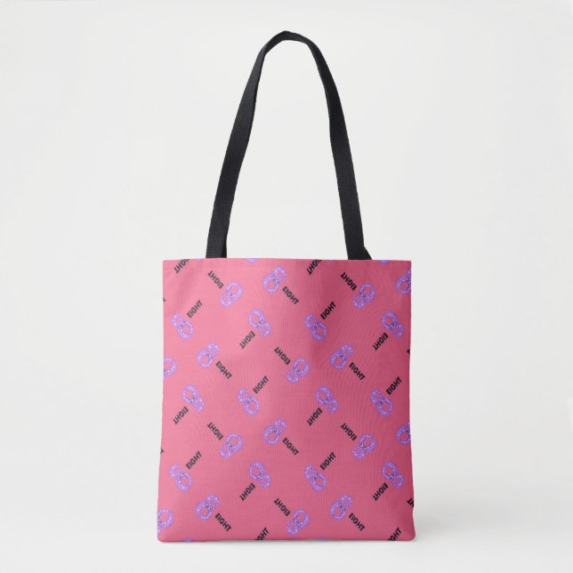 Tote Bag Numéro huit rose (Devant)