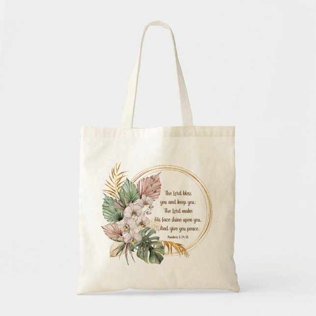 Tote Bag Numéros 6 24-26 Le Seigneur vous bénisse Tropical  (Devant)
