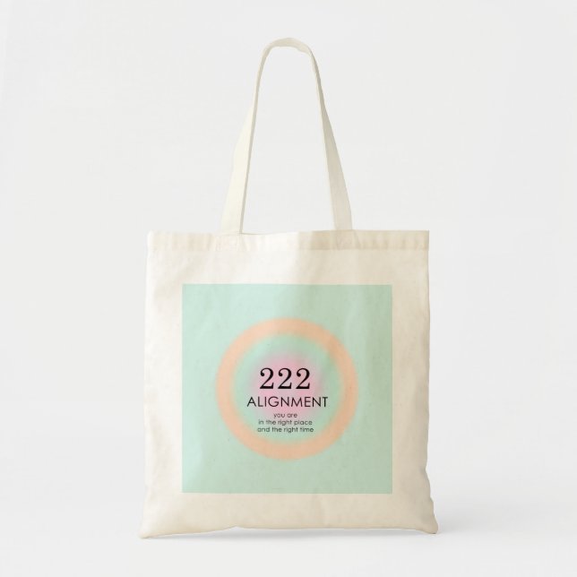 Tote Bag Numéros d'angle Numérologie 222 Alignement Motivat (Devant)