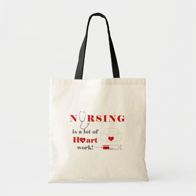 Tote Bag Nursing is a lot of heartwork (Devant)