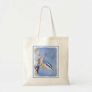 Tote Bag Nuthatch à poitrine rouge Peinture d'art original