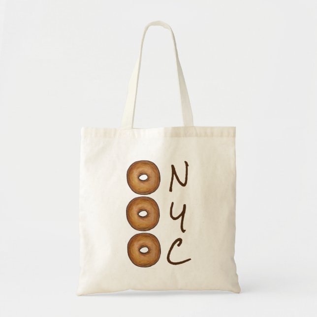 Tote Bag NYC Plain Bagel New York City Deli Foodie Fourre-t (Devant)