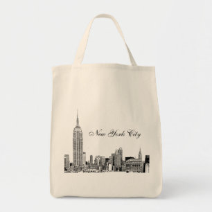 Tote Bag NYC Skyline Etched 01