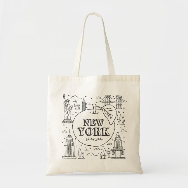 Tote Bag NYE New York Vacances Souvenirs NYC Cadeau (Devant)
