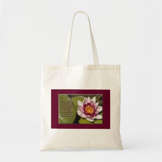 Tote Bag Nymphéa rose (Devant)