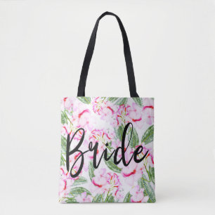 Tote Bag Oasis botanique tropical vert rose MARIÉE MME.