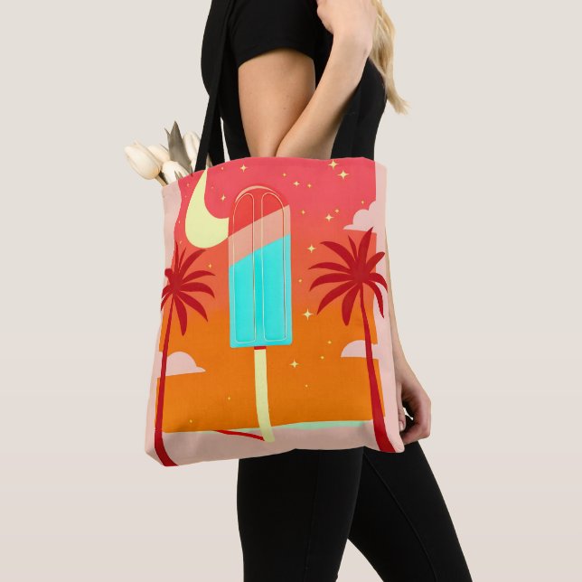 Tote Bag Oasis de glace de palme d'été étoile (De près)