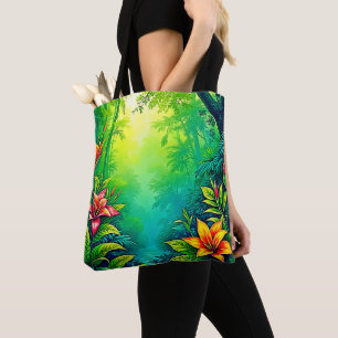 Tote Bag Oasis de la jungle tropicale luxuriante