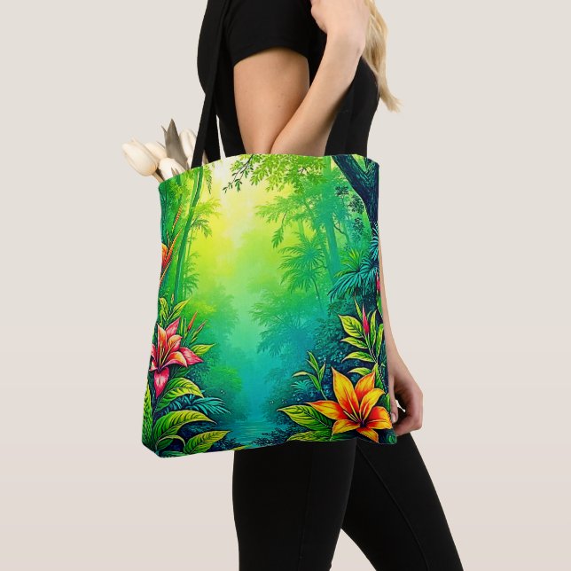 Tote Bag Oasis de la jungle tropicale luxuriante (De près)