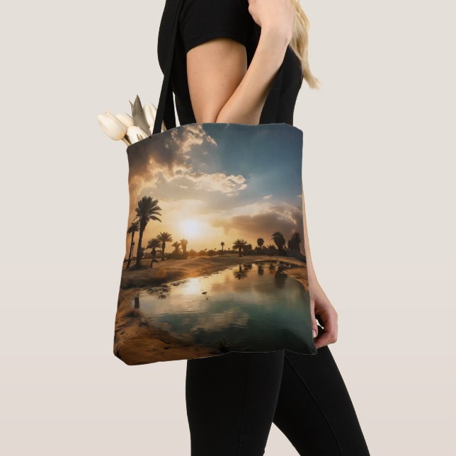 Tote Bag Oasis du désert (De près)
