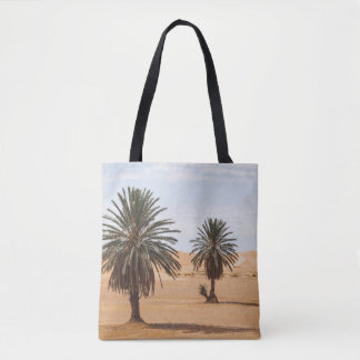 Tote Bag Oasis du désert : Paysage des palmiers du Sahara.