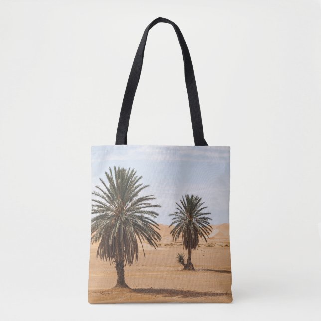 Tote Bag Oasis du désert : Paysage des palmiers du Sahara. (Devant)