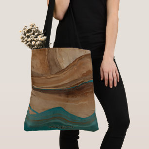 Tote Bag Oasis Mirage du désert Terracotta