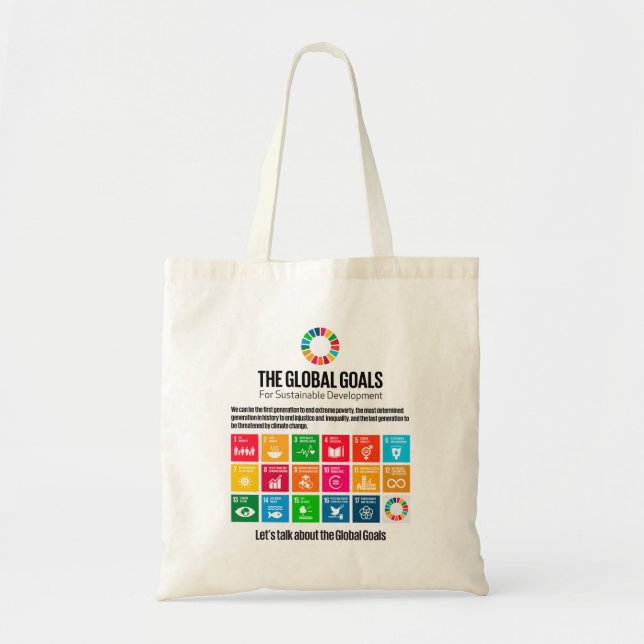 Tote Bag Objectifs de durabilité Inspirationnelle moderne e (Devant)