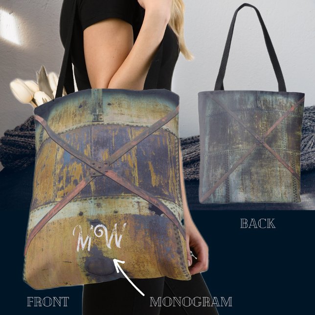 Tote Bag Objets industriels rouillés dans le paysage urbain (Créateur téléchargé)