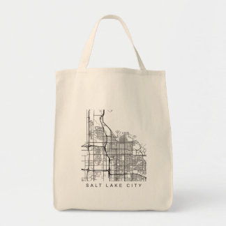 Tote Bag Obscurité minimaliste de plan de ville de ville de