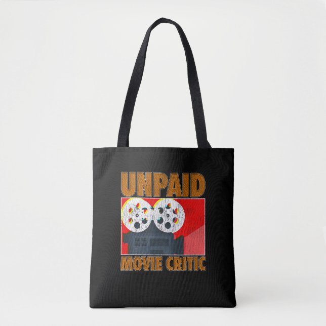 Tote Bag Observateur de cinémas critique de cinéma non payé (Devant)
