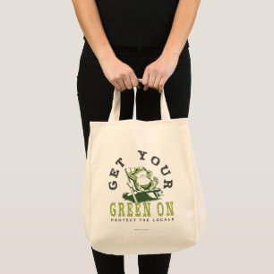 Tote Bag Obtenez Votre Vert Sur La Grenouille Amusante Éco-