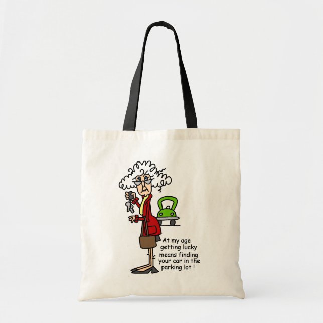 Tote Bag Obtenir un Humour chanceux (Devant)