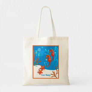 Tote Bag Ocean Aquatic Cute Seahorse Custom Fourre-tout