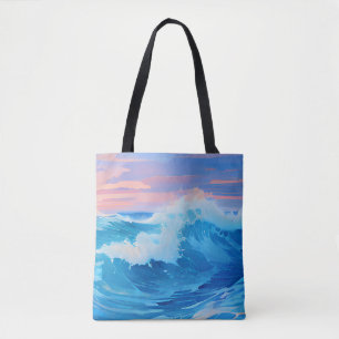 Tote Bag Océan bleu au coucher du soleil