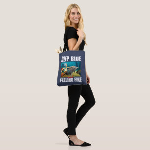 Tote Bag Océan Bleu Sentimental Art Mermaid Dauphin