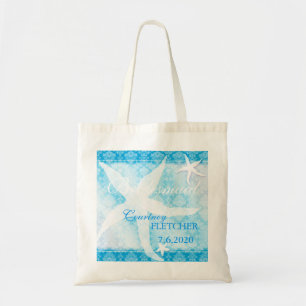 Tote Bag Ocean Blue Starfish Été Bridesmaitres Cadeau