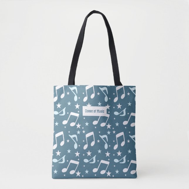 Tote Bag Océan de musique modelé (Devant)