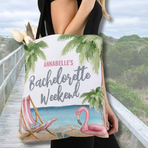 Tote Bag Ocean Summer Bachelorette Watercolor Beach