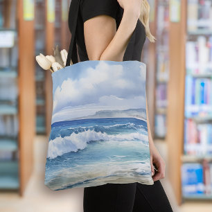 Tote Bag Ocean Waves Beach House