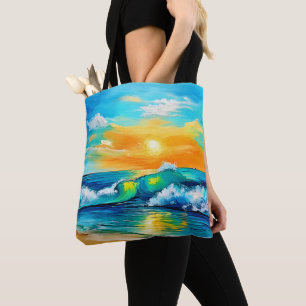 Tote Bag Ocean's Kiss : Sunset Waves