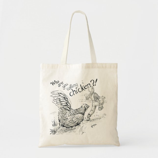 Tote Bag Octobre 2018 Jour 5 - Chicken Chase (Devant)