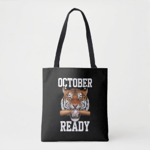 Tote Bag Octobre Prêt pour le baseball Tiger Ready 2024