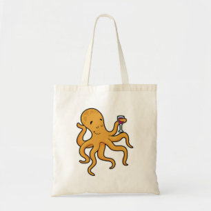 Tote Bag Octopus avec verre de jus