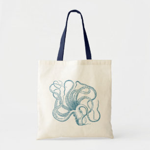 Tote Bag Octopus bleu