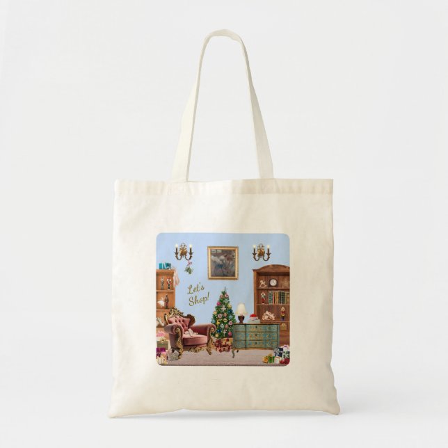 Tote Bag Ode to the Nutcracker Ballet Blue (Devant)