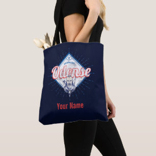 Tote Bag Odense City Danemark Retro Viking Souvenir Vintage