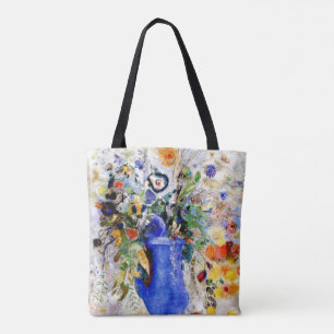 Tote Bag Odilon Redon - Grand Bouquet dans Pastel Blue Vase