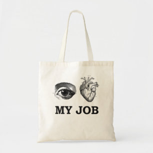Tote Bag Oeil Coeur Mon Travail J'Aime Mon Travail Anatomiq