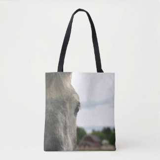 Tote Bag Oeil de Cheval Brouillon gris pomme