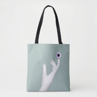Tote Bag Oeil de maintien à la main pâle
