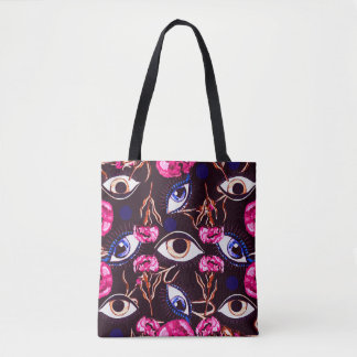Tote Bag Oeil de montagne. Motif Abstrait