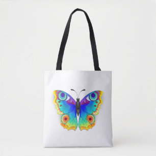 Tote Bag Oeil de paon arc-en-ciel