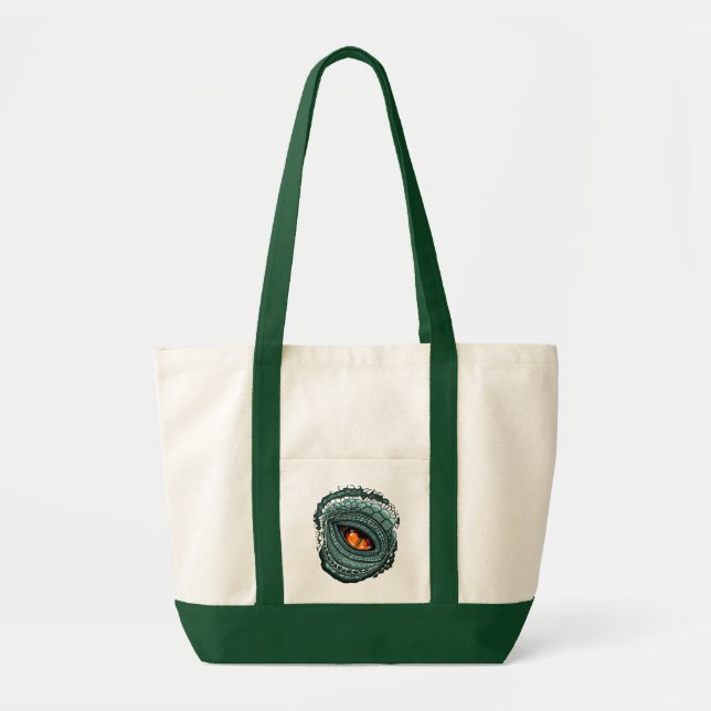 Tote Bag Œil de prédateur reptile primal (Devant)