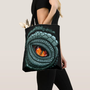 Tote Bag Œil de prédateur reptile primitif