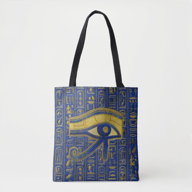 Tote Bag Oeil égyptien d'or de lazulite de Horus - de (Devant)