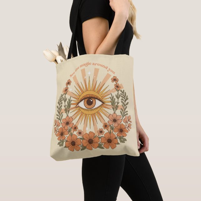 Tote Bag OEil mystique rétro (De près)